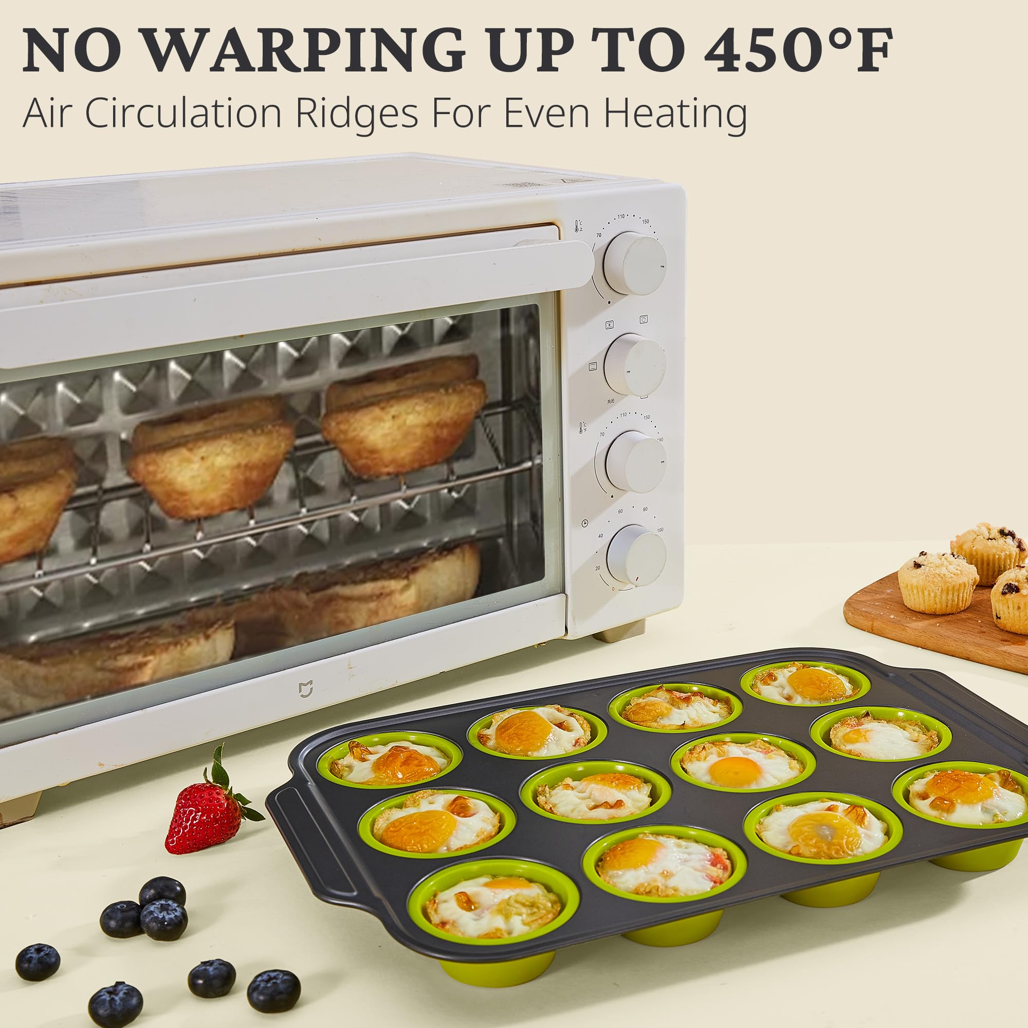 BronyPRO easy-to-clean silicone molds simplify post-baking maintenance.