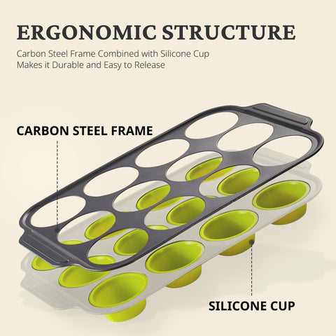 BronyPRO egg bite molds in silicone deliver compact, bite-sized portions for meal prep.