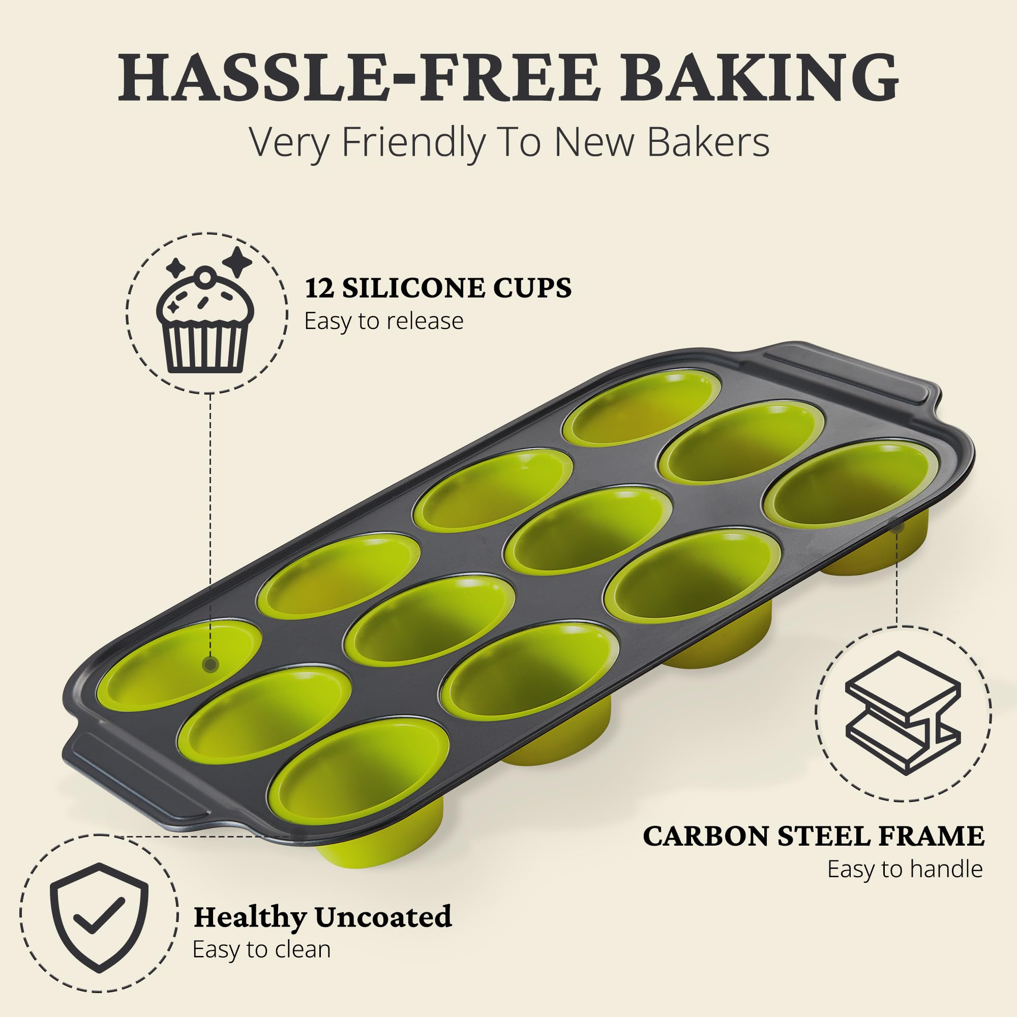 BronyPRO lime green bakeware adds a bright touch to the kitchen.
