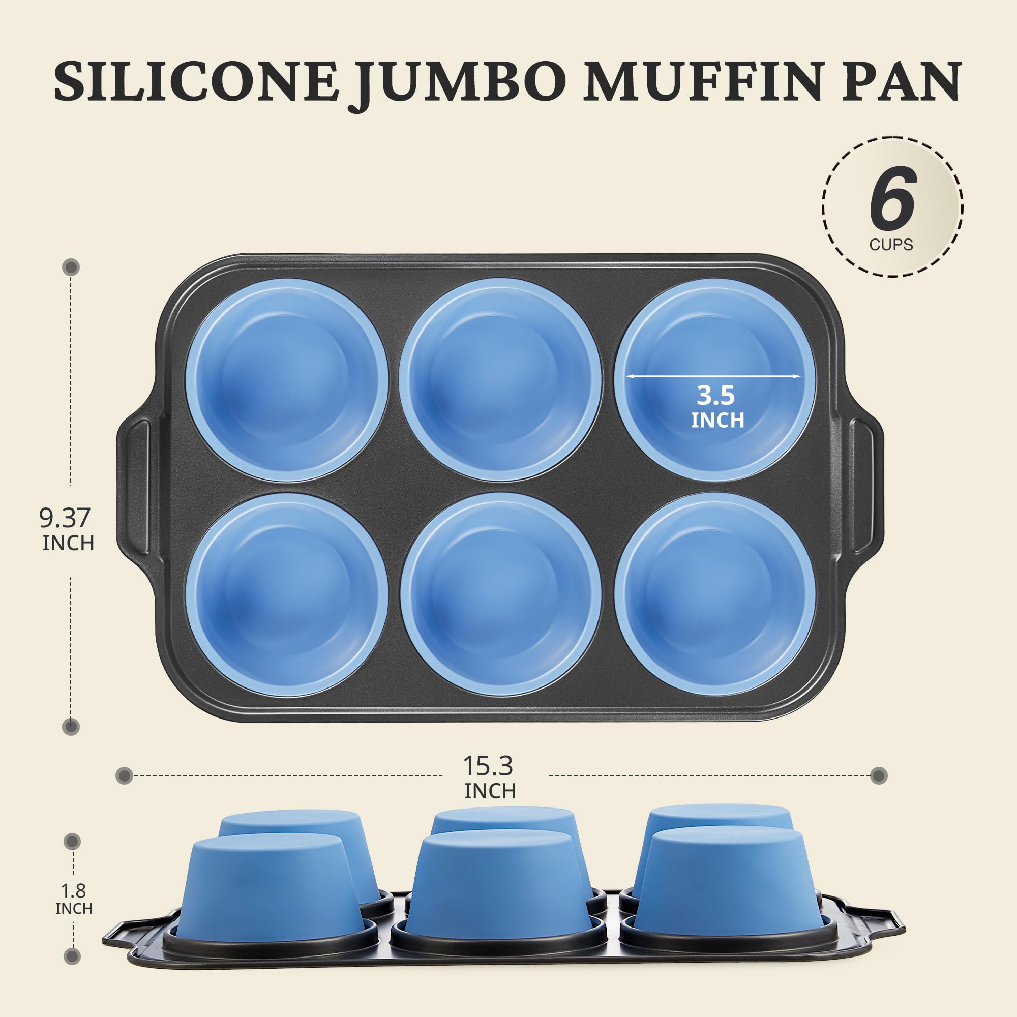 BRONYPRO multi-use bakeware for muffins, cupcakes, and egg bites