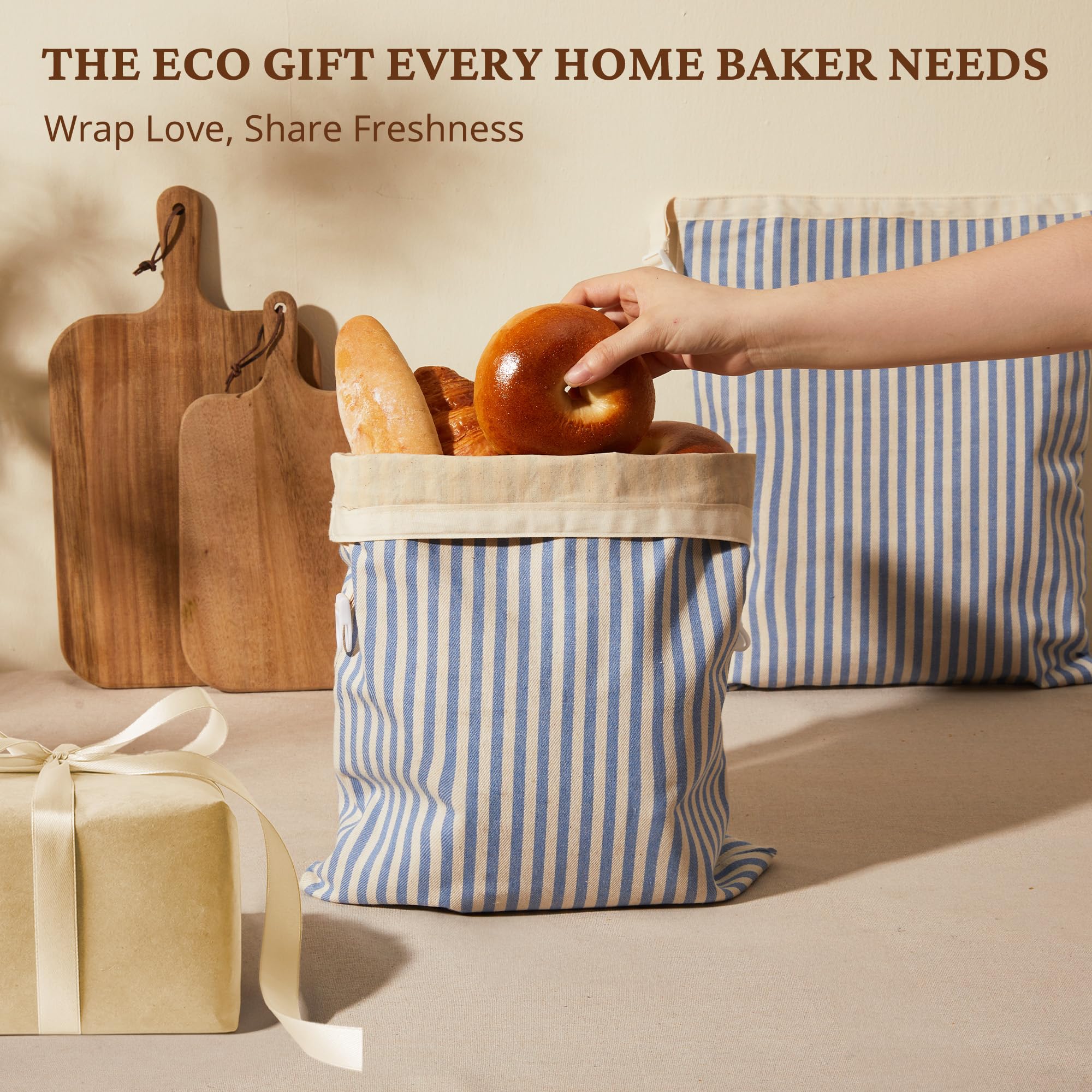 BRONYPRO eco-friendly bread bags ideal for sourdough storage and reuse