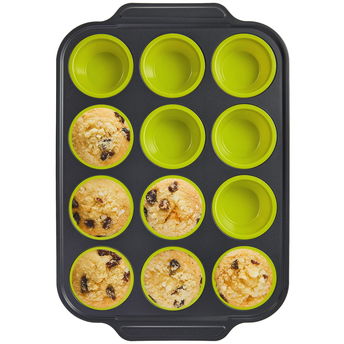 BronyPRO silicone muffin cups with metal frame for easy release and even baking.