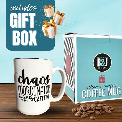 Brooke & Jess Designs microwave and dishwasher safe mug ready for quick cleanups