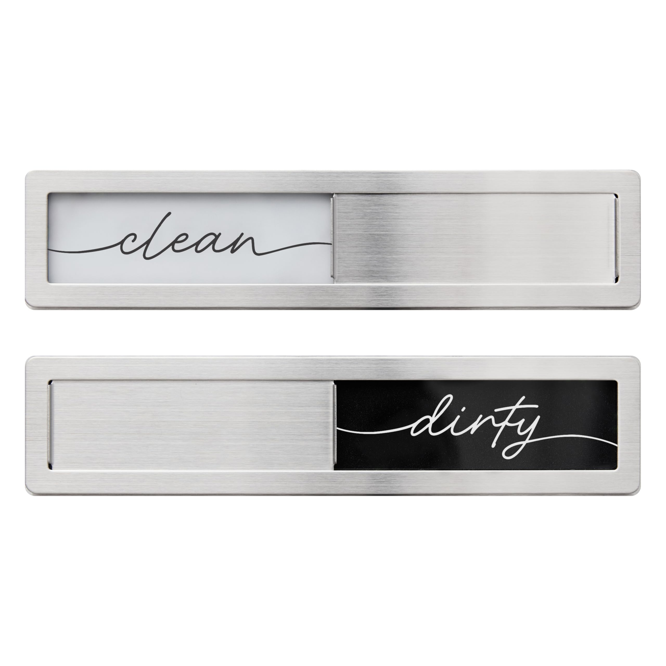 Brothers Bench clean-dirty sign for dishwasher with clear status.