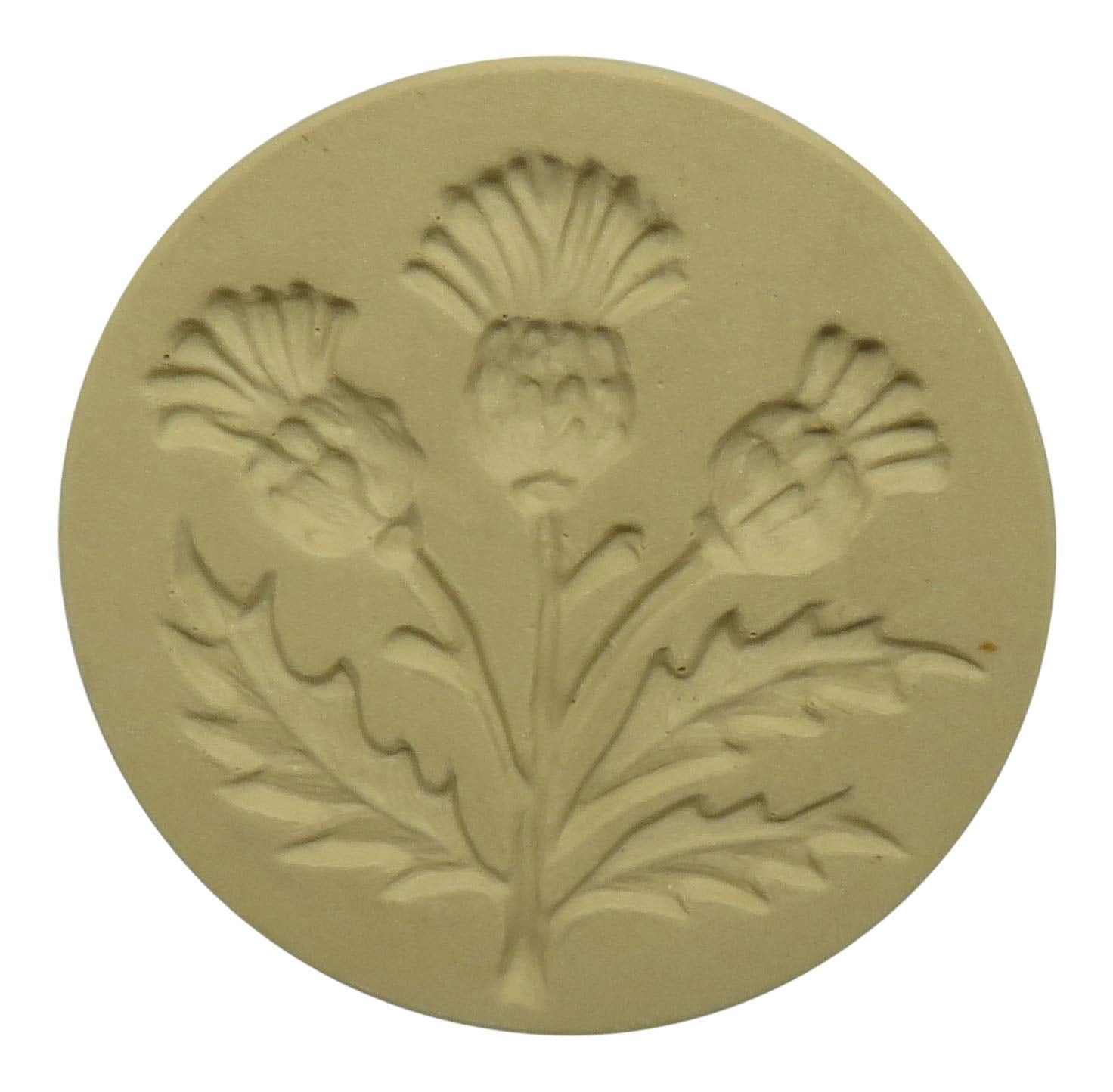 Brown Bag Thistle cookie stamp with handcrafted pattern for charming, even cookies.