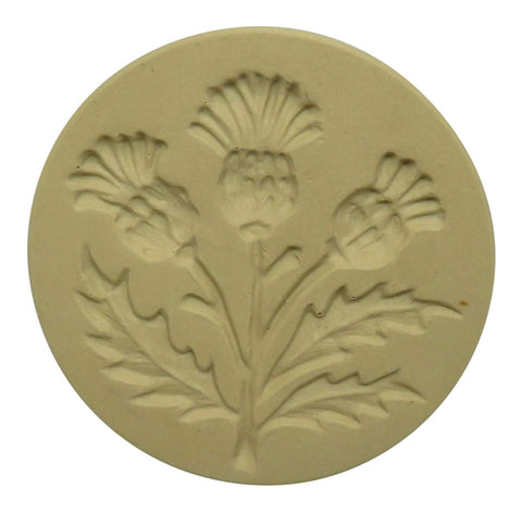 Brown Bag Thistle cookie stamp with handcrafted pattern for charming, even cookies.