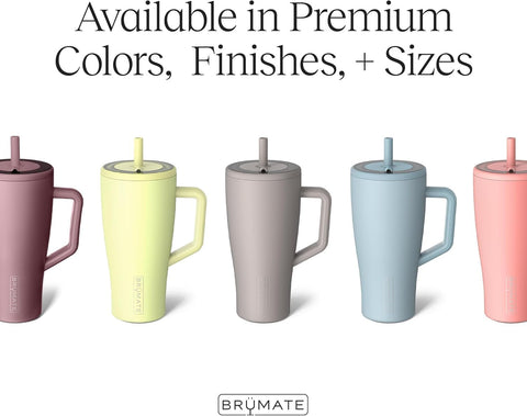 BrüMate Era 30oz BevGuard insulation keeps drinks cold for hours.