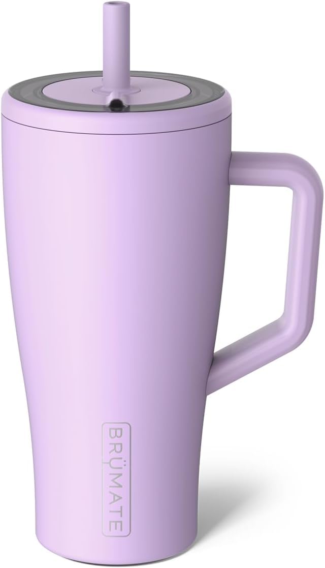 BrüMate Era 30oz lavender side view for on-the-go hydration and leakproof use.