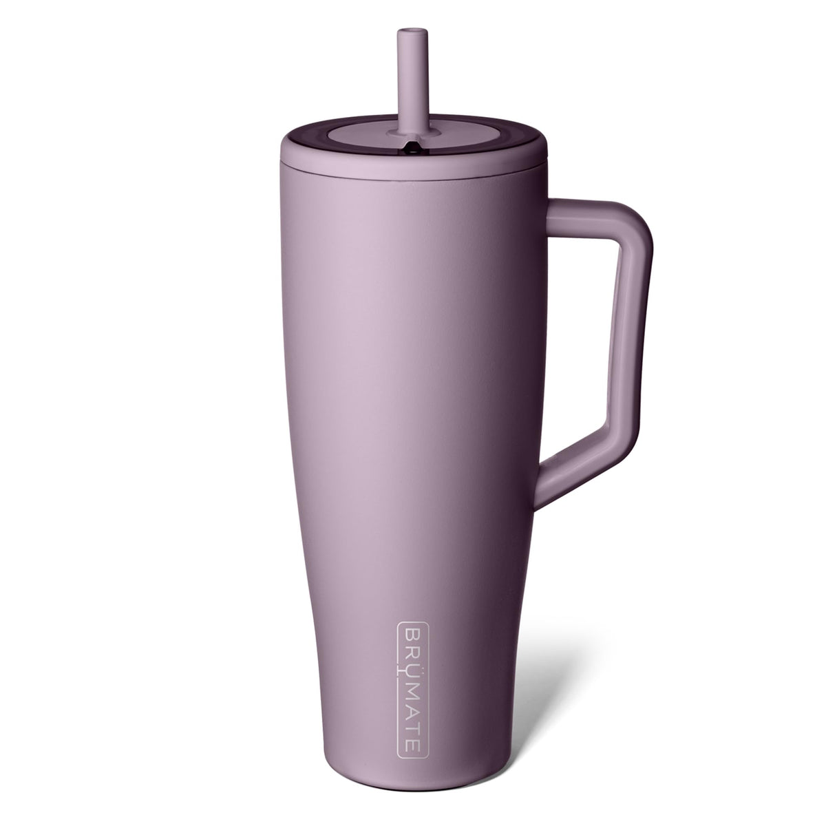 BrüMate Era 40 oz tumbler with handle for on-the-go hydration and spill-free transport.