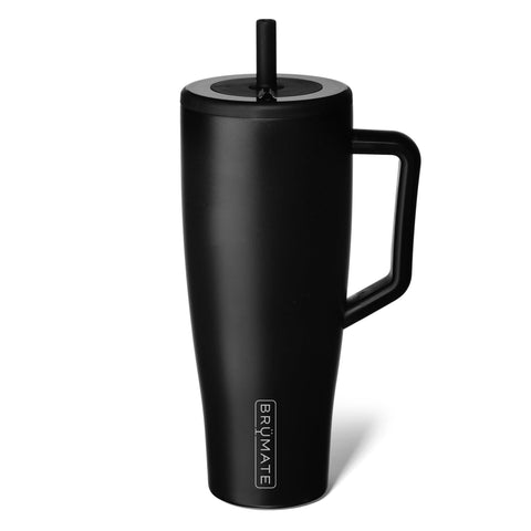 BrüMate Era 40oz tumbler with handle showing portable, leakproof design for on-the-go hydration.