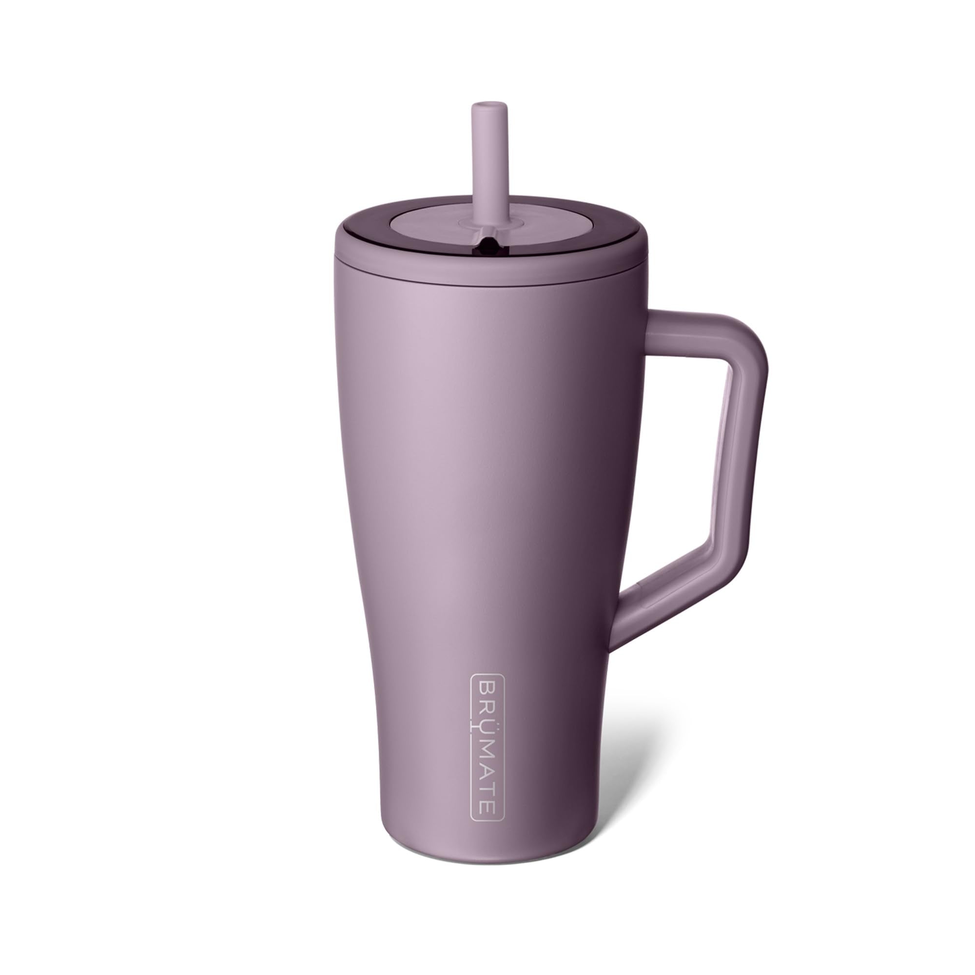 BrüMate Era 30 oz tumbler with Lilac Dusk finish and handle for travel