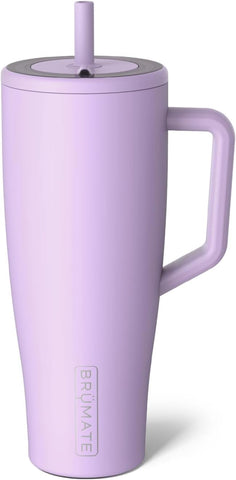 BrüMate Era 40oz tumbler with handle and straw for on-the-go leakproof sipping.