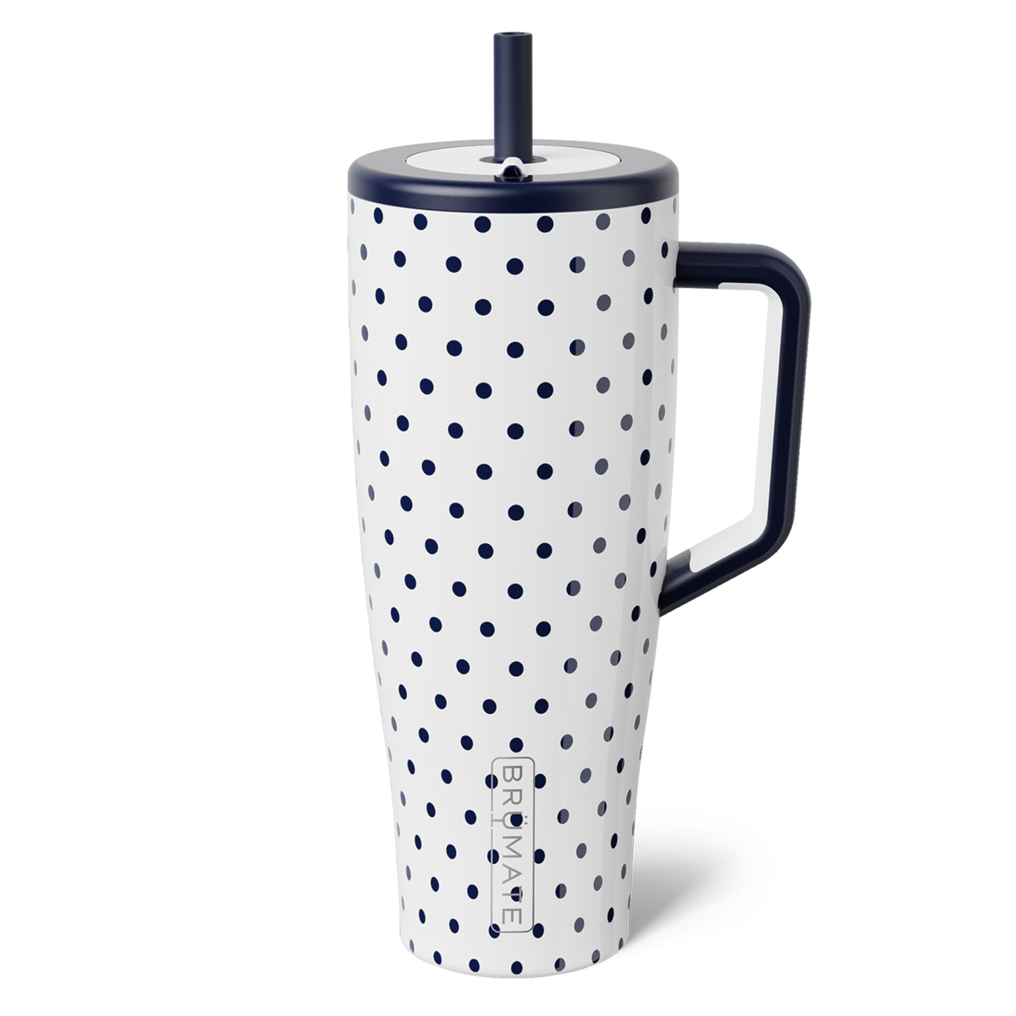 BrüMate Era 40 oz tumbler with handle showcases durable stainless steel for on the go use.