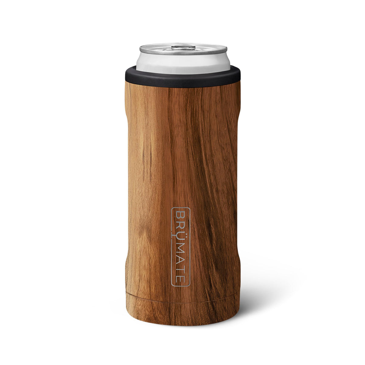 BrüMate Hopsulator Slim on table keeps 12oz slim cans cold longer.
