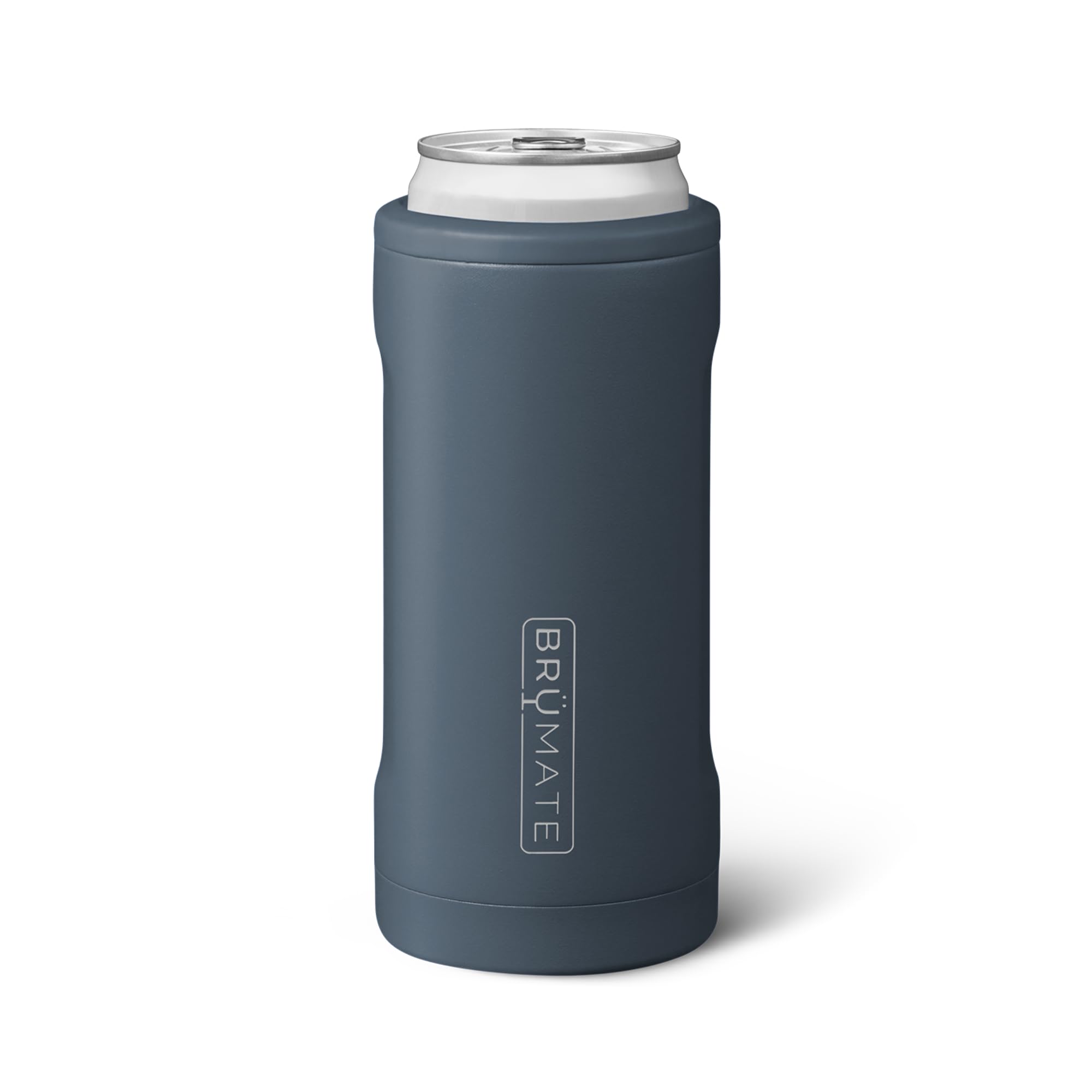 Brumate Hopsulator Slim Nightfall Blue keeps 12 oz slim cans icy cold during outdoor use