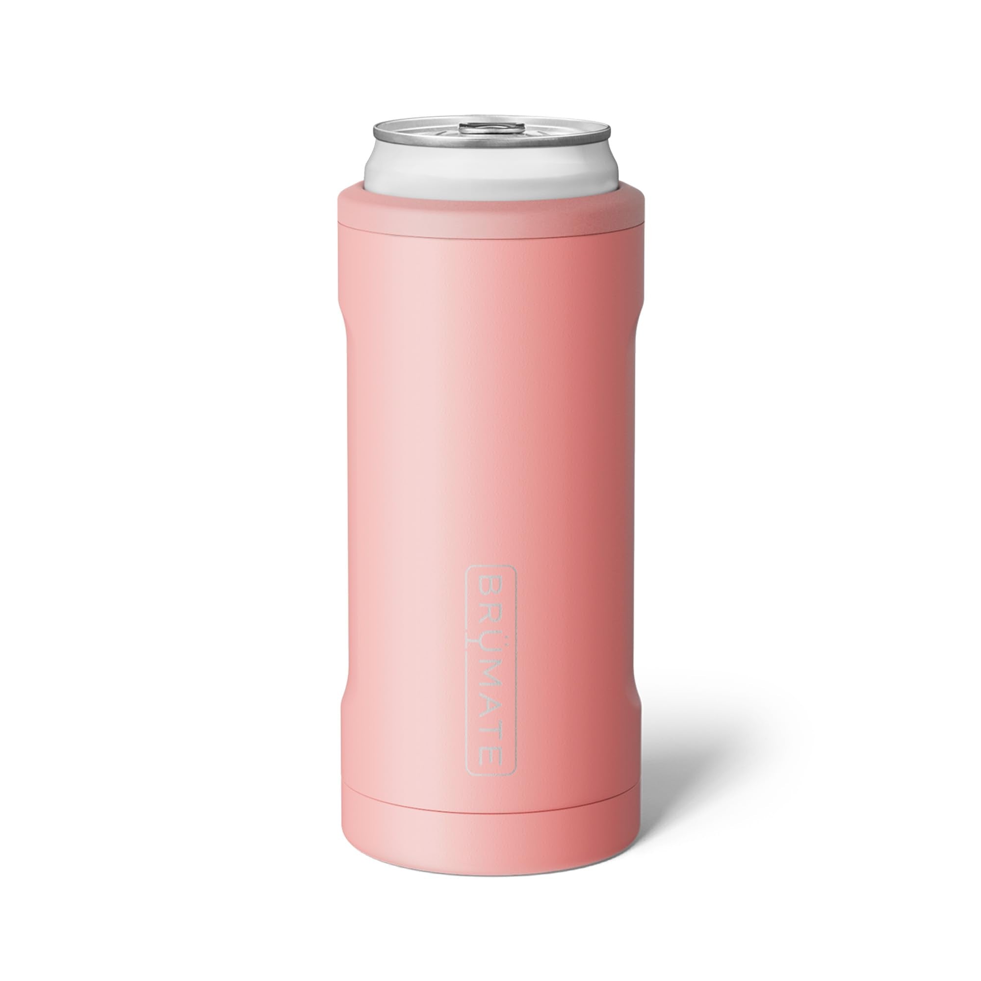 BrüMate Hopsulator Slim on 12oz cans keeps drinks cold outdoors.