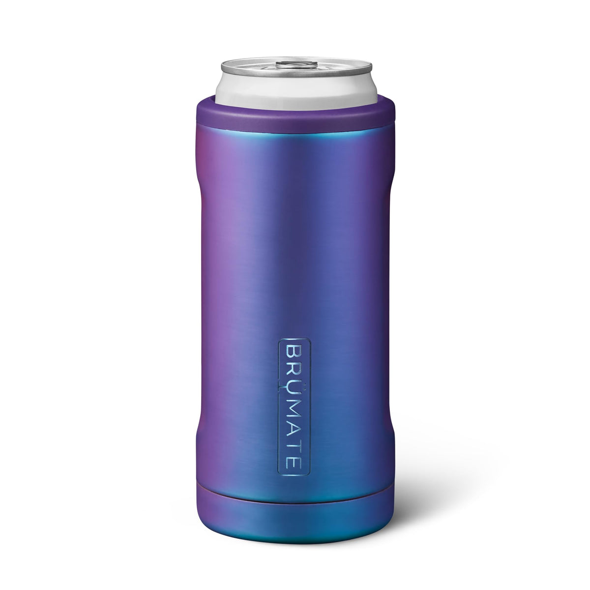 BrüMate Hopsulator Slim securely fits a 12oz slim can for portable cold refreshment.