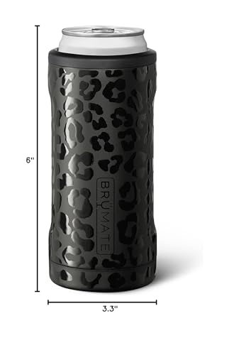 BrüMate Hopsulator Slim onyx leopard, dishwasher-safe finish for easy cleaning.
