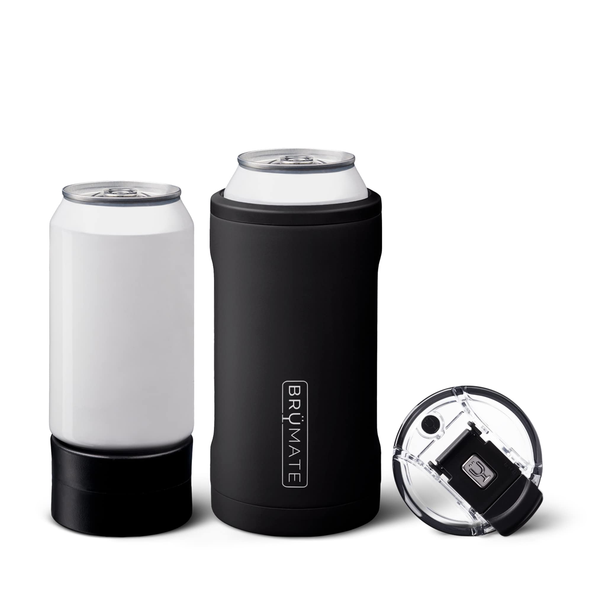 BruMate Hopsulator Trío with a 16oz can, designed to stay cold