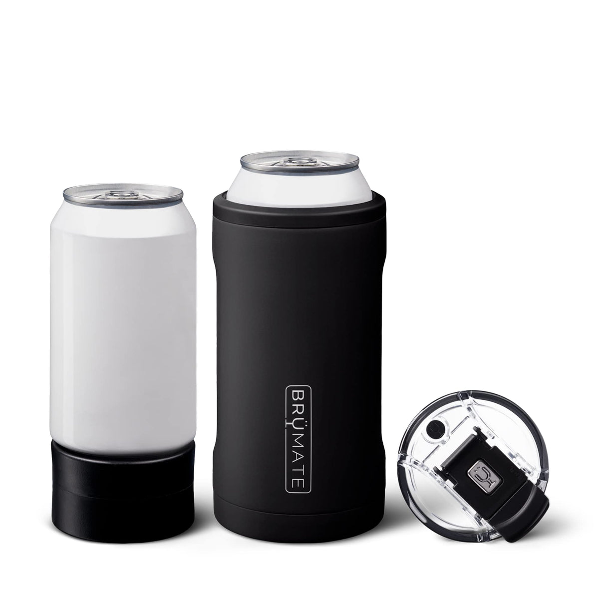 BruMate Hopsulator Trío with a 16oz can, designed to stay cold