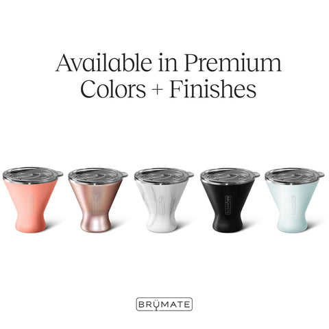 BrüMate MargTini stemless design provides comfortable grip on the go.