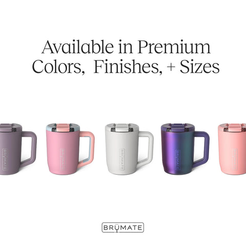 BrüMate Müv Lilac Dusk handle emphasizes comfort-grip for on-the-go use.