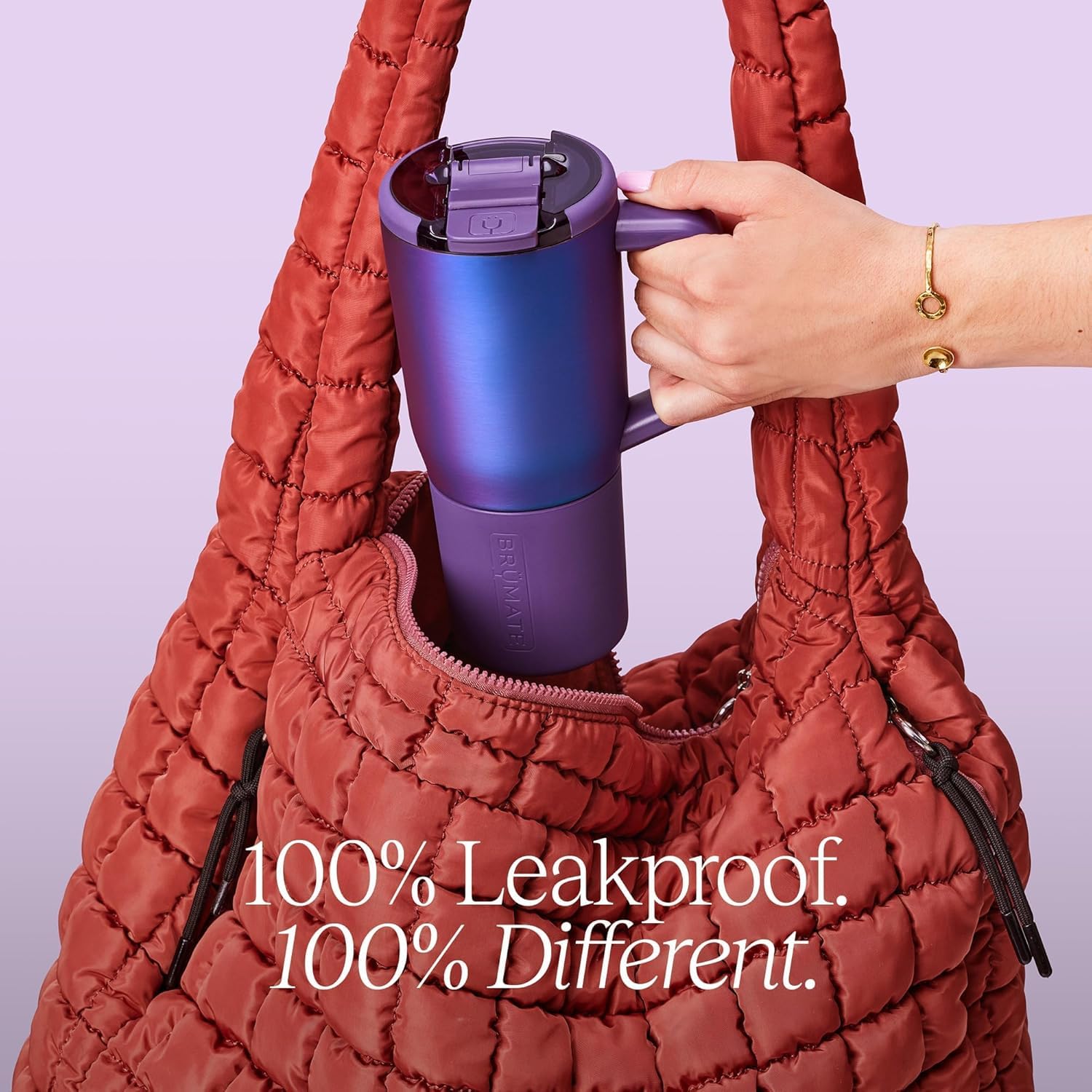 BrüMate Müv MagFlip closure aids lid opening while preventing leaks