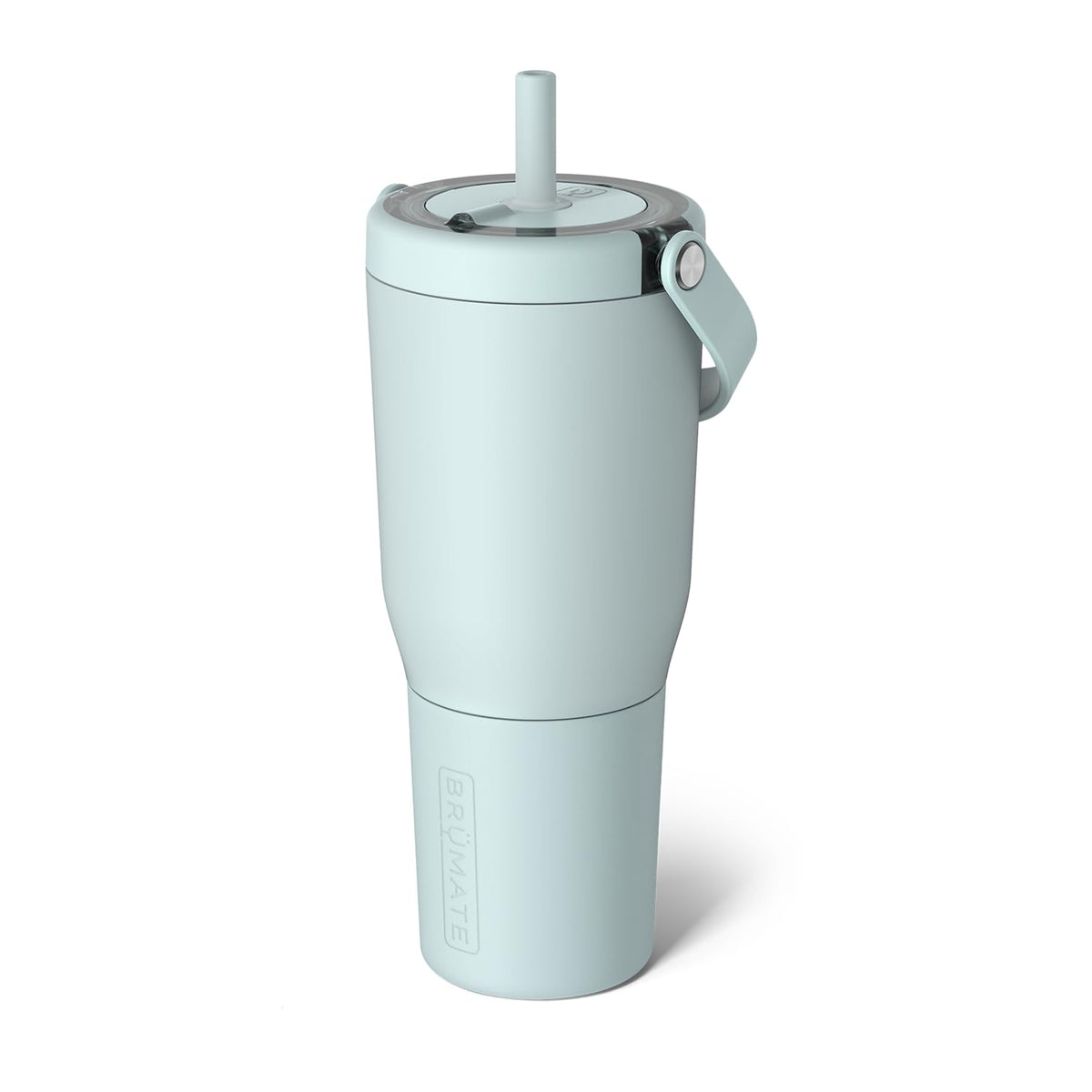 BrüMate Resa 35oz tumbler with handle keeps drinks secure on the go.