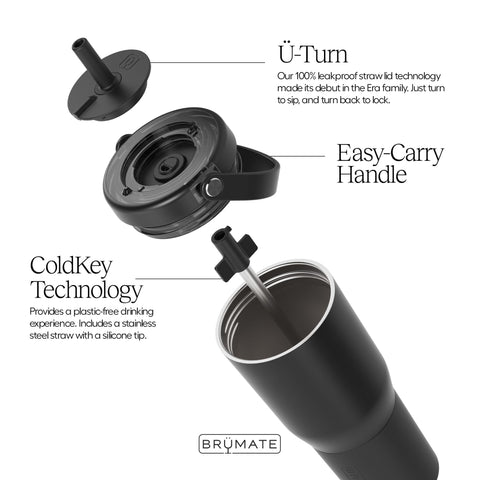 BrüMate Resa ColdKey metal straw reduces plastic exposure during sipping.