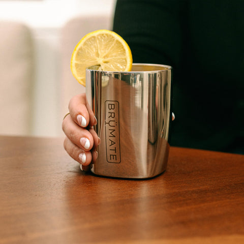 BrüMate Rocks glass-free base provides stable, splash-friendly support