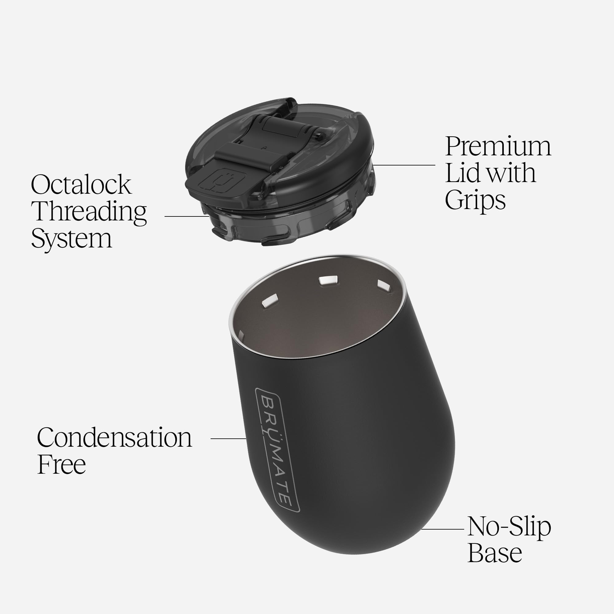 BrüMate Uncork'd glass-free zone design for poolside and beach adventures.