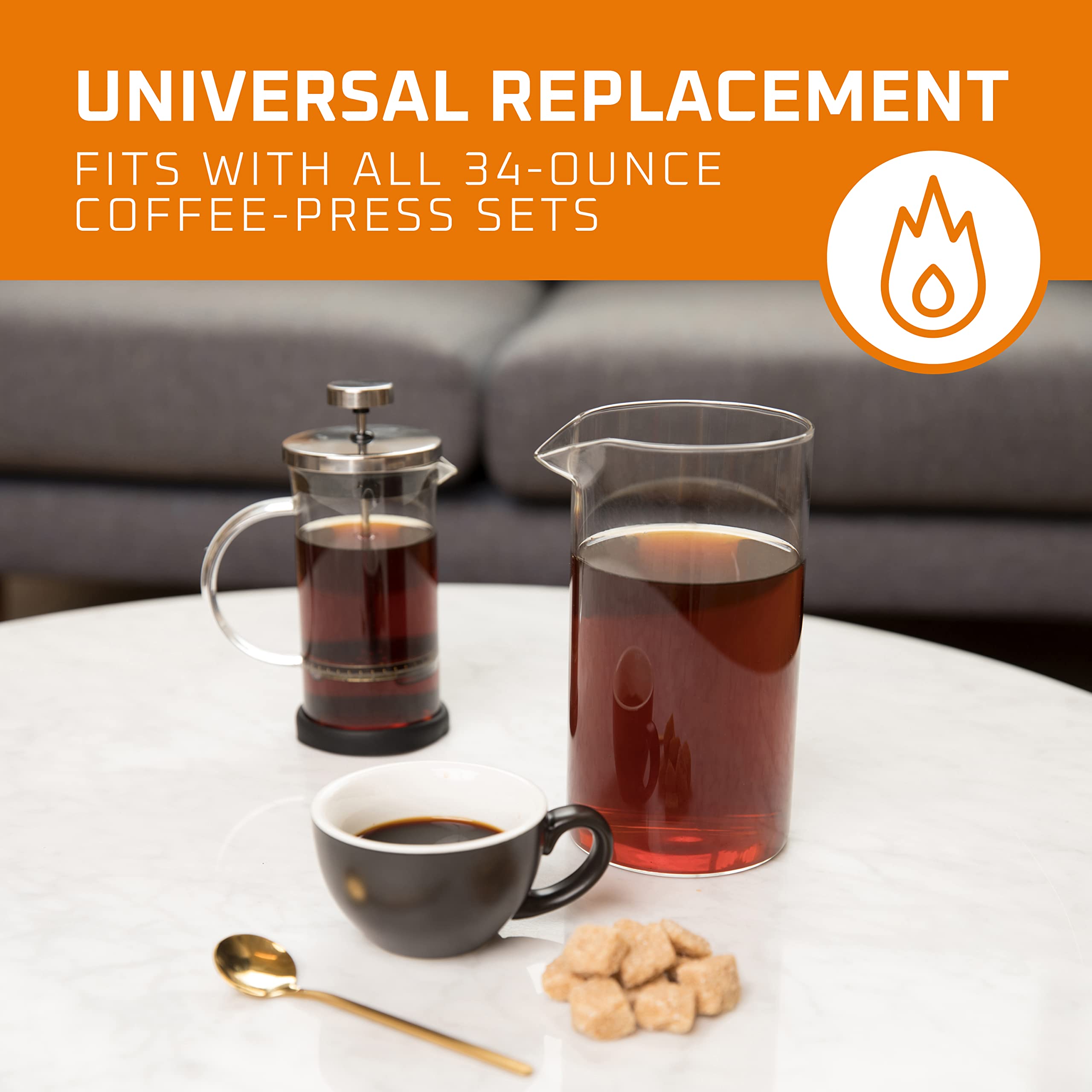 Bruntmor 34 oz carafe supports larger batches for family or office use.