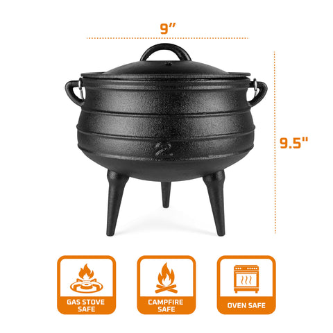 Bruntmor cauldron simmering stew outdoors with campfire aroma.