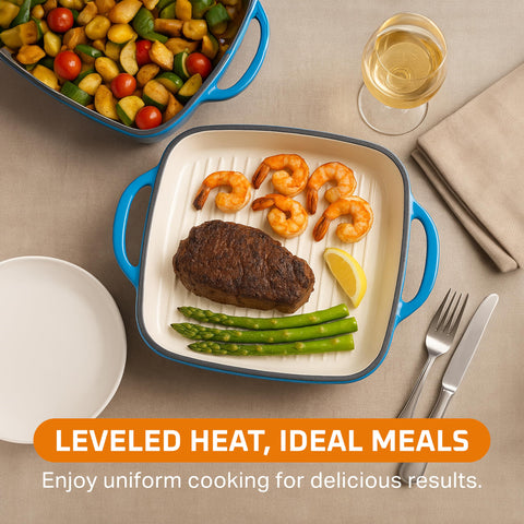 Bruntmor cookware demonstrates even heat retention for consistent results