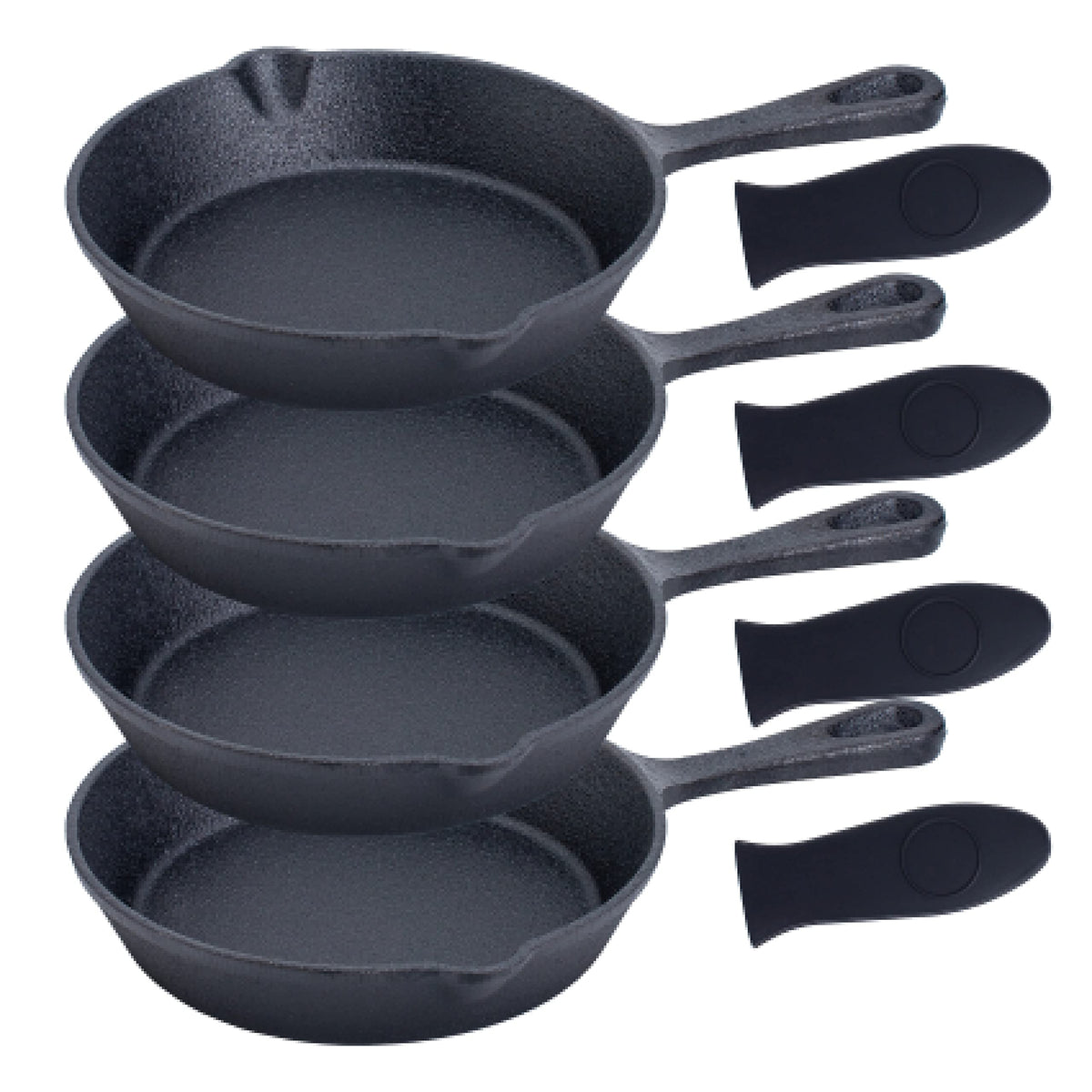 Bruntmor mini skillets viewed side by side for precise portions and even heating.