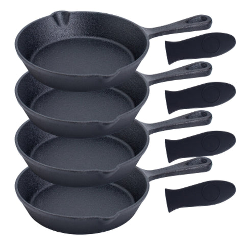 Bruntmor mini skillets viewed side by side for precise portions and even heating.