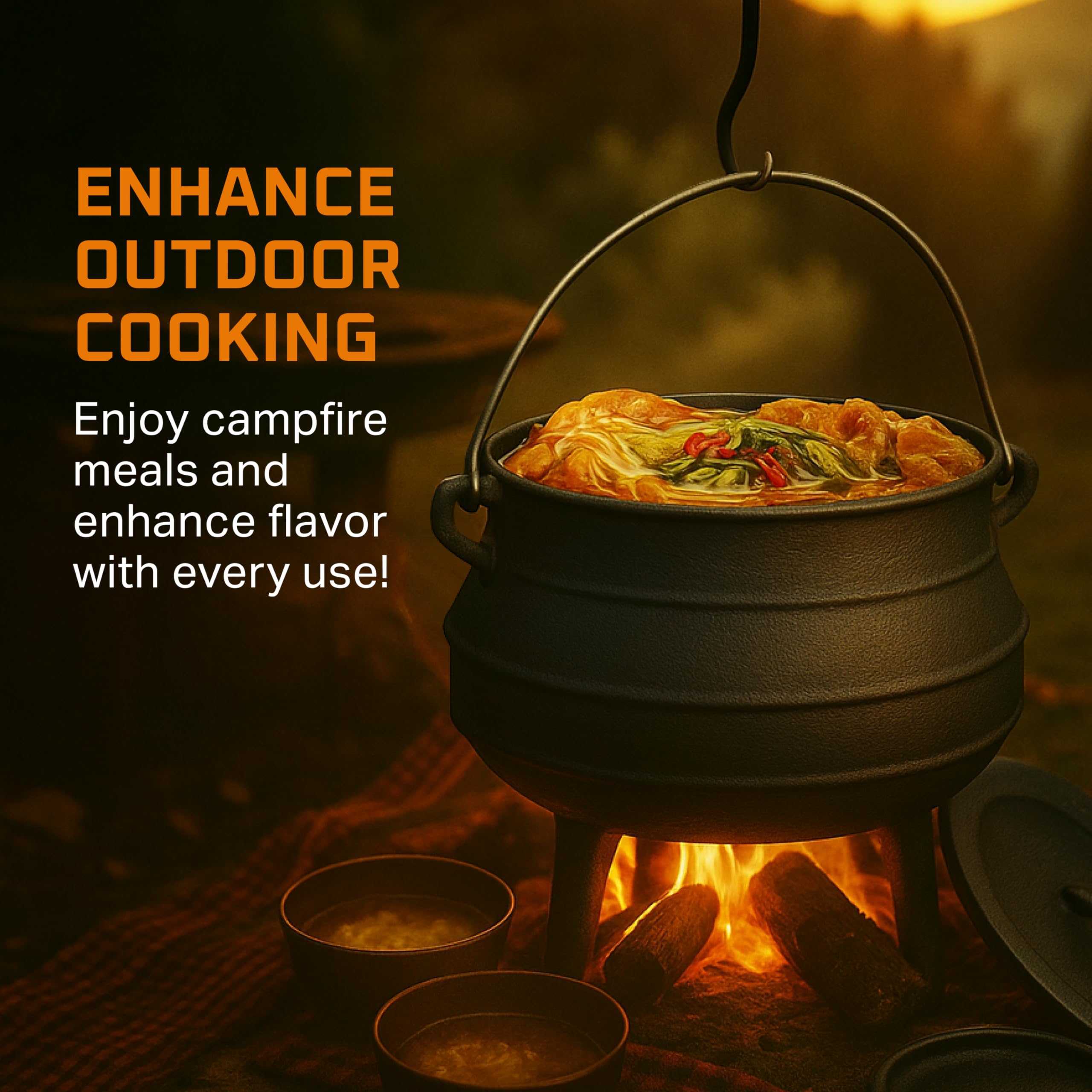 Bruntmor durable outdoor cookware built to handle camping trips and travel.