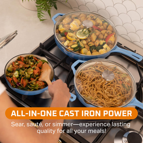 Bruntmor tempered glass lid for 8-12 inch pans