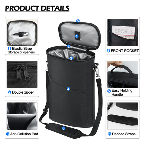 Bruwaa reinforced handles and adjustable strap enhance comfortable carrying.