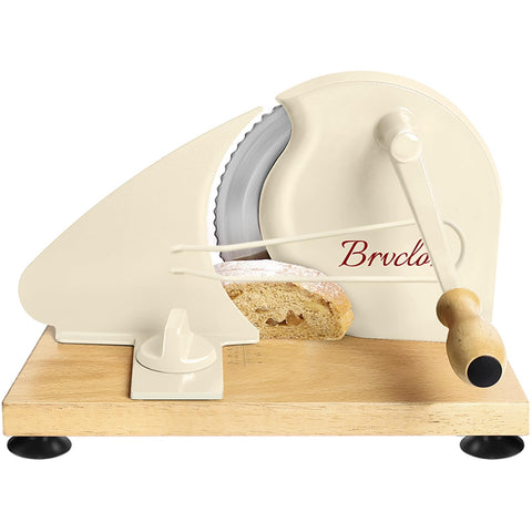 Brvclon bread slicer with stable suction cups for secure countertop slicing.