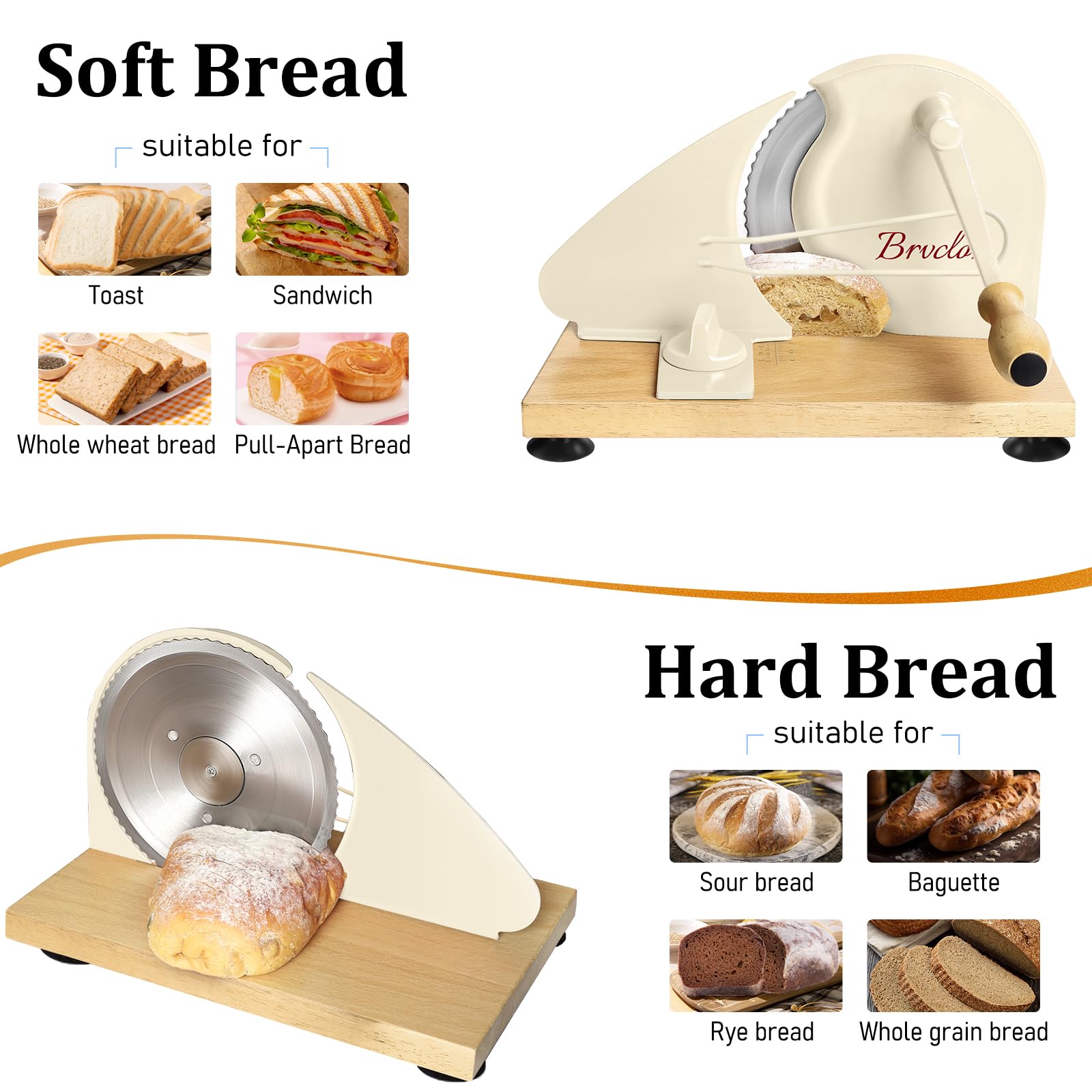 Brvclon gift-ready bread slicer design makes a stylish kitchen tool.