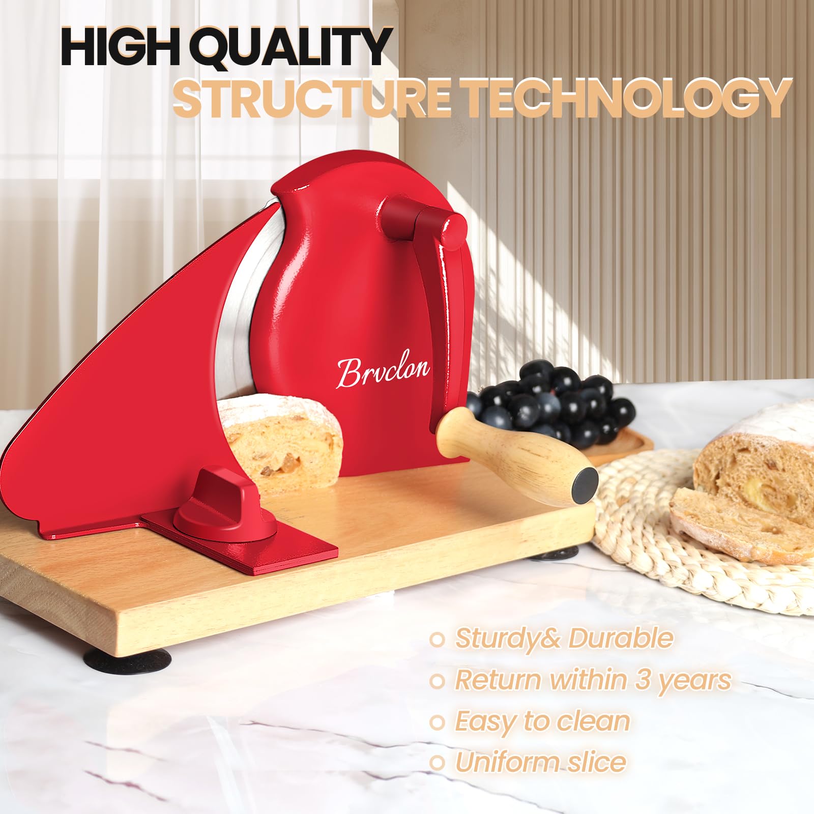 Brvclon gift-ready bread slicer ideal for baking enthusiasts.
