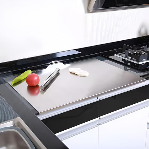 Bscsqld large 16x12 cutting board fits on any counter for meal prep.