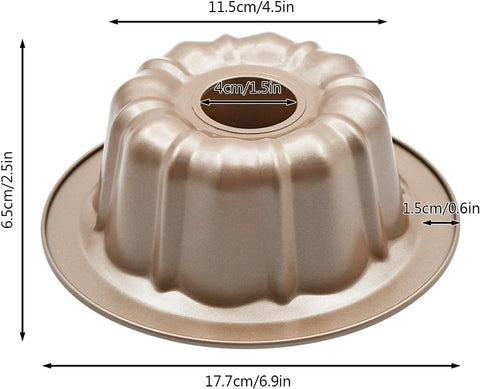 BSDLZCH Bundt pan carbon steel close-up shows durable construction.