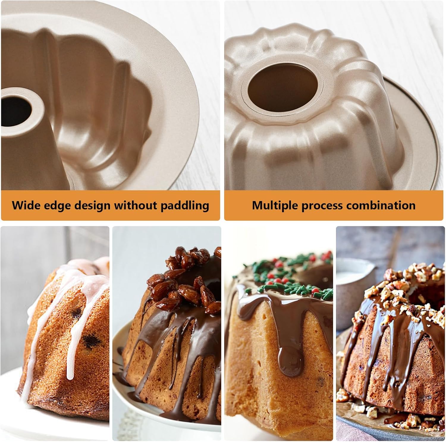 BSDLZCH Bundt pan fluted design highlights kugelhopf styling.