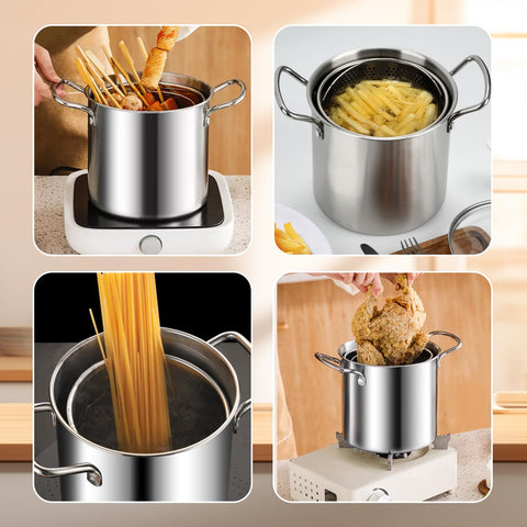 BSDLZCH versatile pot for fries, seafood, vegetables and more.