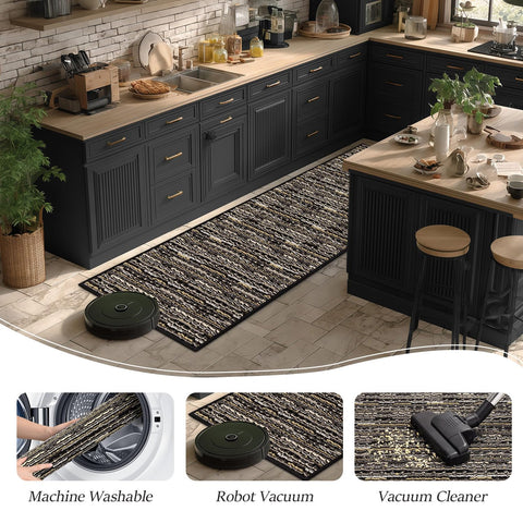 BSICPRO washable kitchen mats offer easy care after spills and messes.