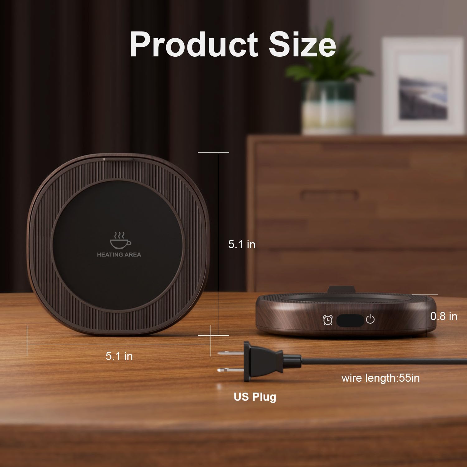 Bsigo heating plate distributes heat evenly on flat-bottom mugs