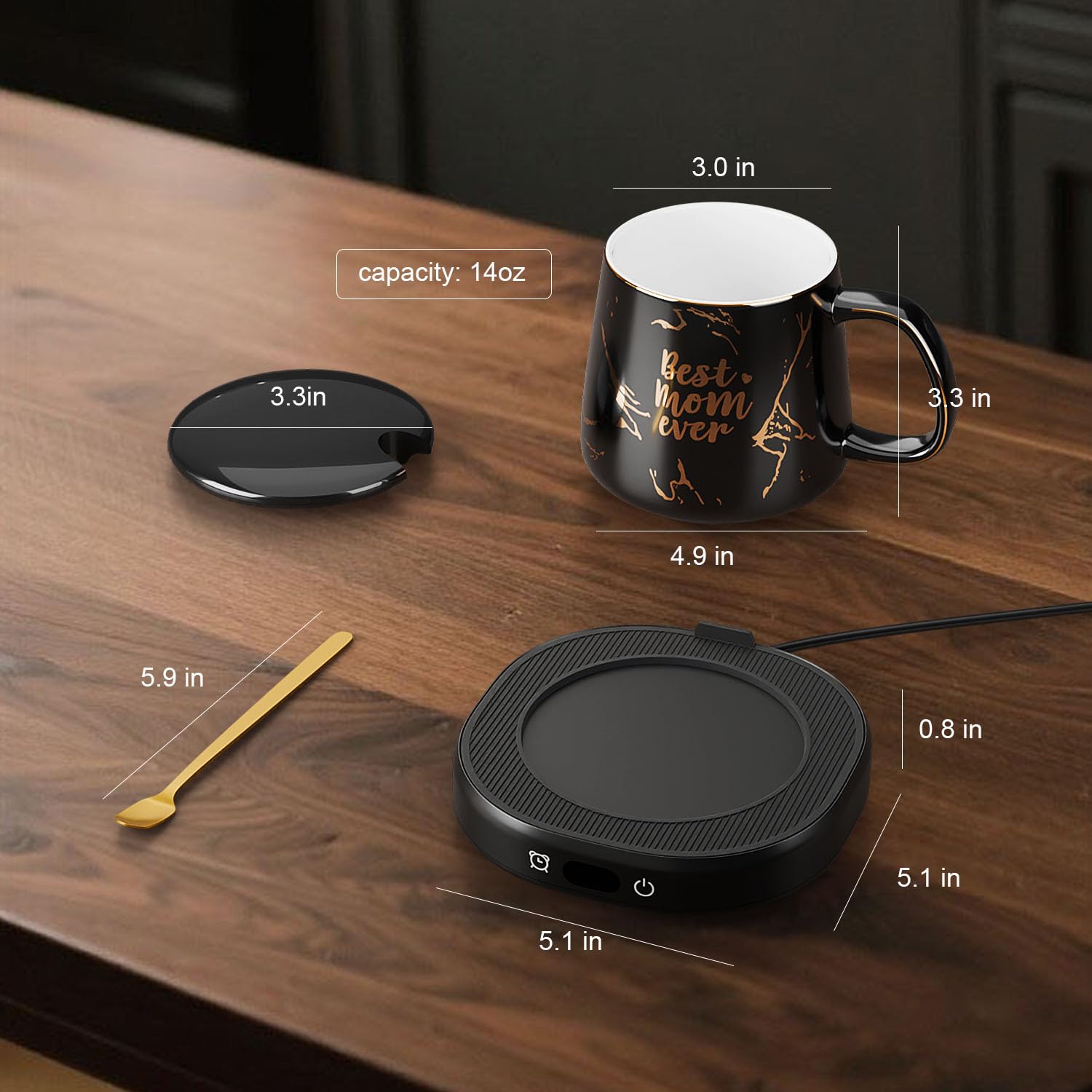 Bsigo warmer features a non-slip base with a silicone cover for stability.