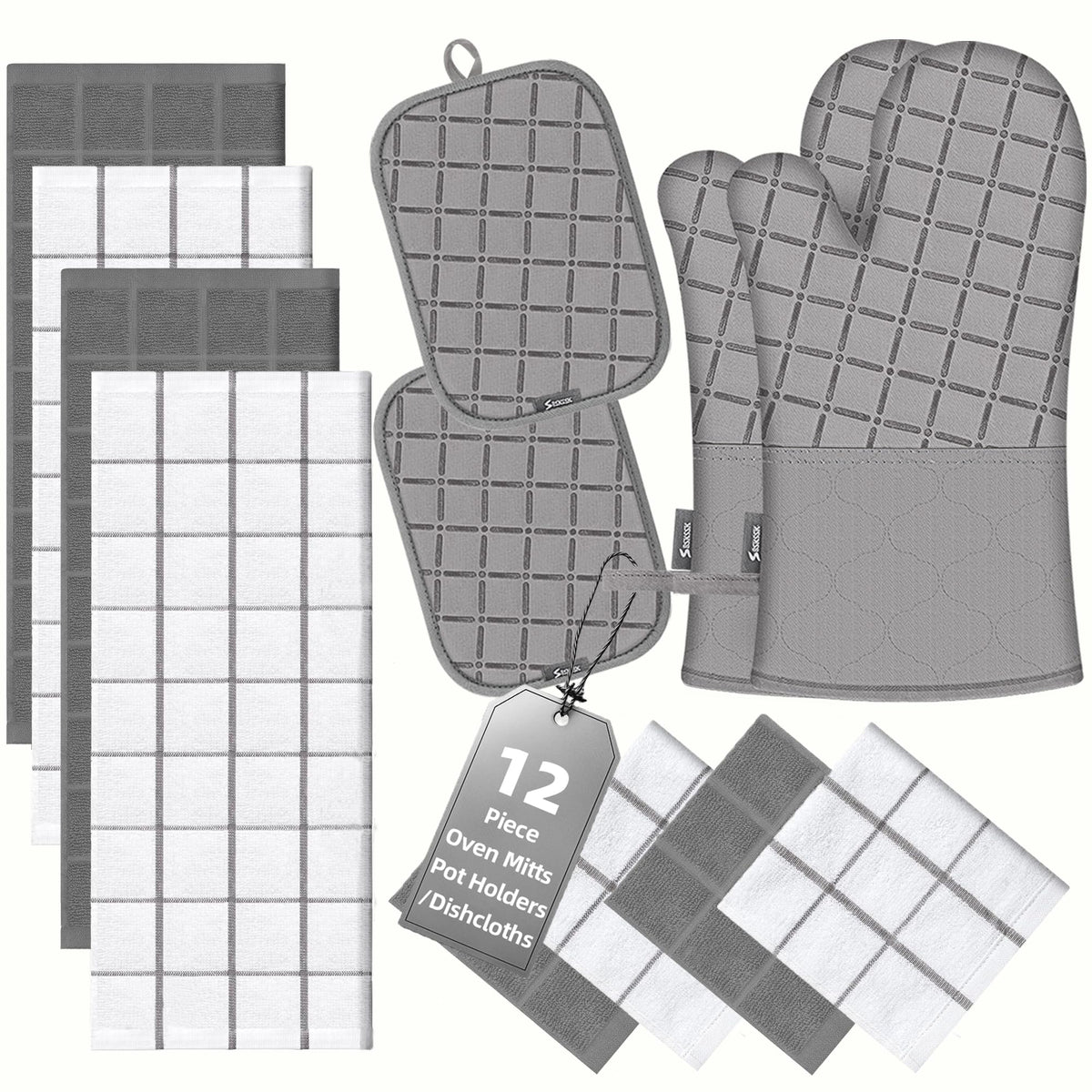 BSKSSK oven mitts with heat resistance up to 500°F for safer cooking